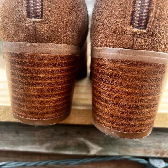 Sanctuary Refine Women's Tan Suede Leather Western Ankle Boots US Size 8.5 - Picture 11 of 16